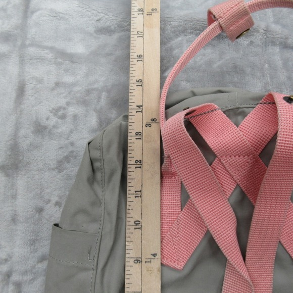 Fjallraven Kanken Backpack Grey Pink Mini Small Travel School Bag Work Lunch - Picture 9 of 12